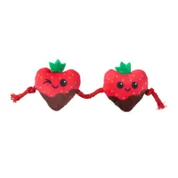 FuzzYard Cat Toy - Strawberry Hearts 2 on a string - img 1