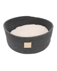 FuzzYard LIFE Rope Basket Bed - Slate Grey - img 1
