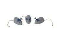 Mačija igračka miš s mačjom travom 14,5 × 4 cm reciklirano - img 1
