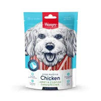 WANPY CHICKEN JERKY&CODFISH SANDWHICHES 100G - img 1
