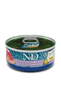 N&D Can Cat Natural Tuna&Shrimp 70g 70g - img 1