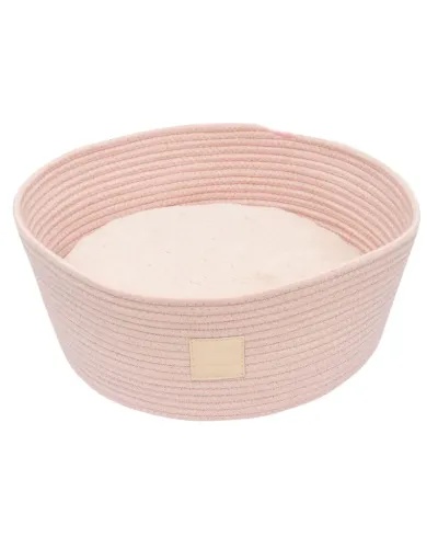 FuzzYard LIFE Rope Basket Bed - Soft Blush
