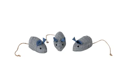 Mačija igračka miš s mačjom travom 14,5 × 4 cm reciklirano
