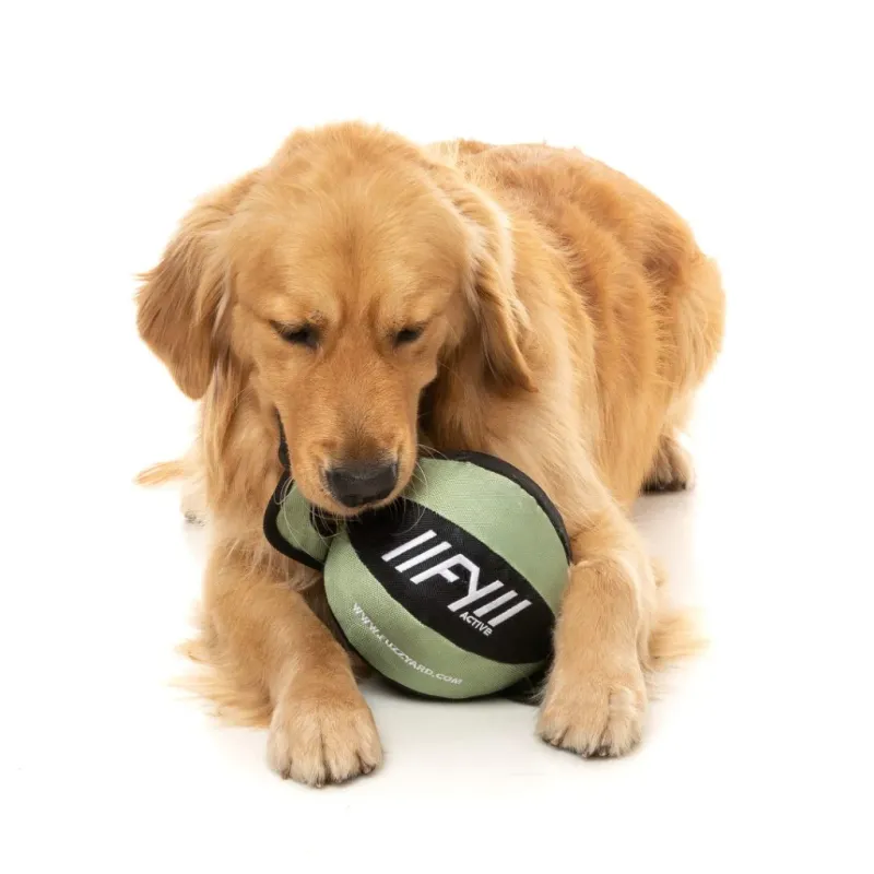 FY Active Dog Toy - Ball Tug - Khaki - img 2