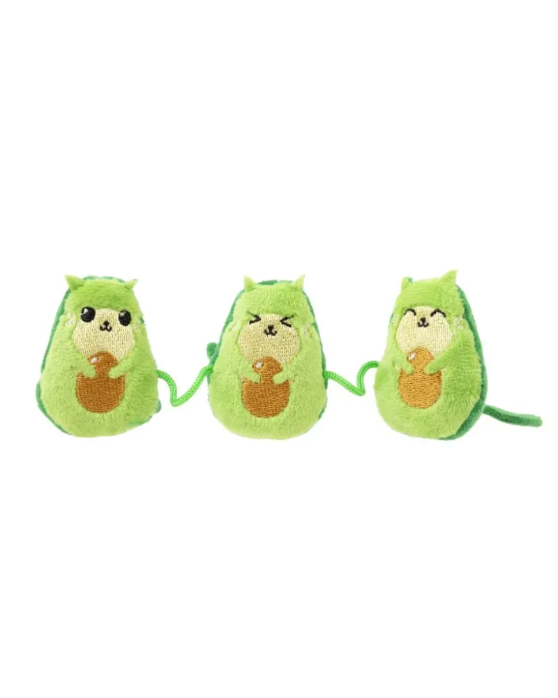 FuzzYard Cat Toy - Avocatos 3 on a string - img 1