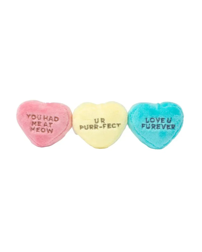 FuzzYard Cat Toy - Candy Hearts 3 on a string - img 1
