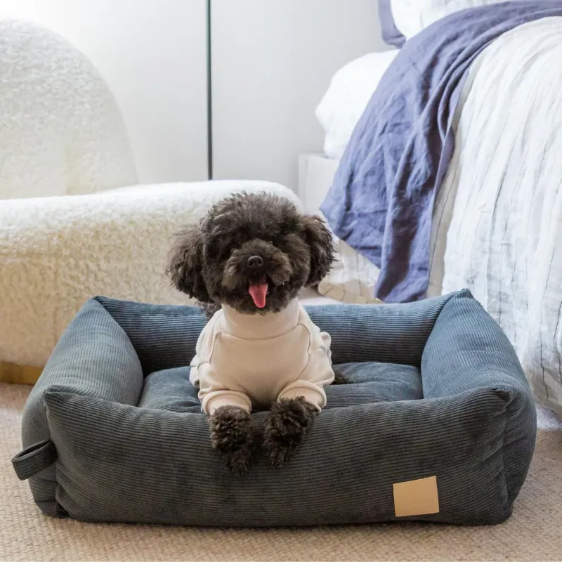 FuzzYard LIFE Corduroy Bed - Slate Grey L - img 3