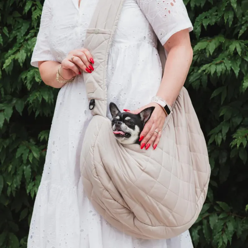 FuzzYard Life Quilted Sling Carrier - Sandstone - img 2