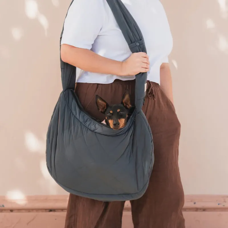 FuzzYard Life Quilted Sling Carrier - Slate Grey - img 2