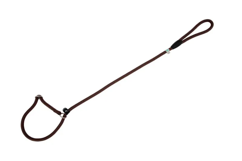 Ogrlica-povodac Nylon Round braon 8 mm × 120 cm - img 1