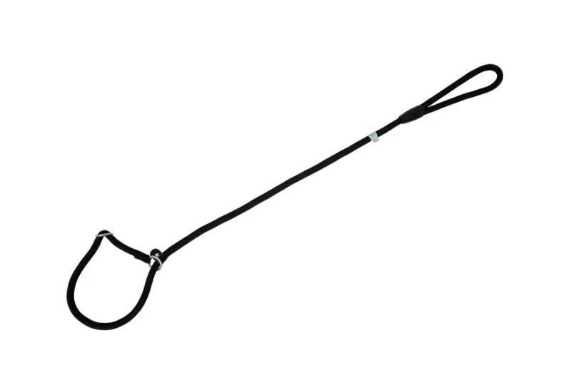 Ogrlica-povodac Nylon Round crni 10 mm × 120 cm - img 1