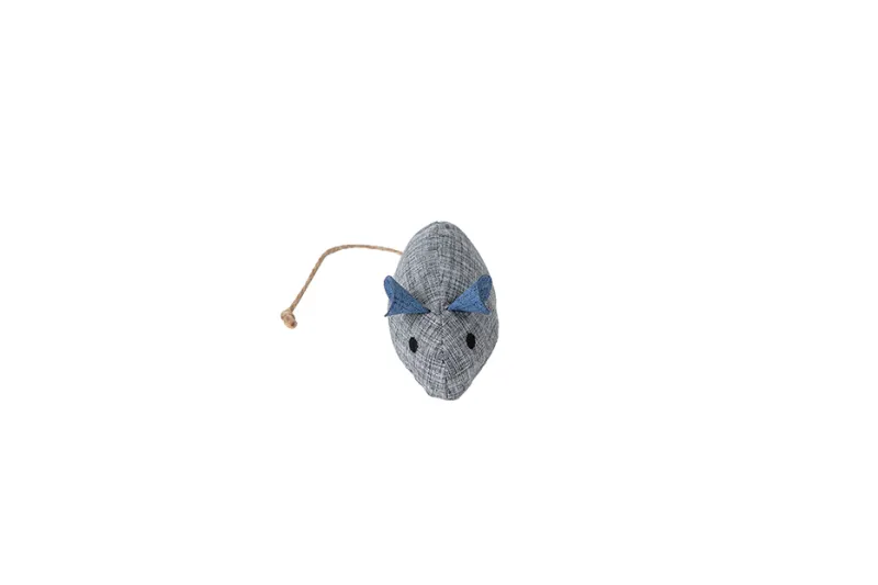 Mačija igračka miš s mačjom travom 14,5 × 4 cm reciklirano - img 2