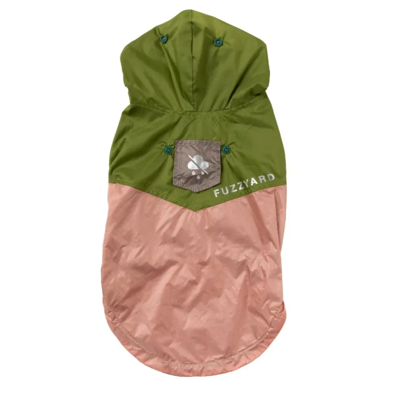 FuzzYard Raincoat - Ormond - Olive/Pink 1 - img 1