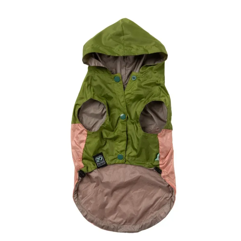 FuzzYard Raincoat - Ormond - Olive/Pink 2 - img 2
