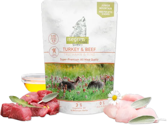 Isegrim Turkey&Beef Junior 410g - img 1