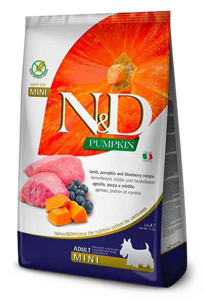 ND PIMPKIN  LAMB MINI ADULT 1KG 0709