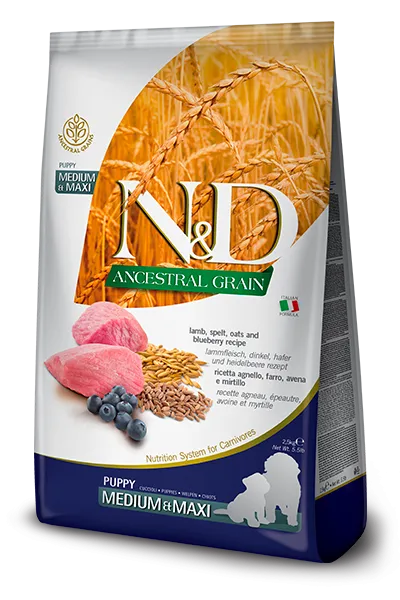 N&D AG Lamb & Blueberry Puppy medium & max 12kg