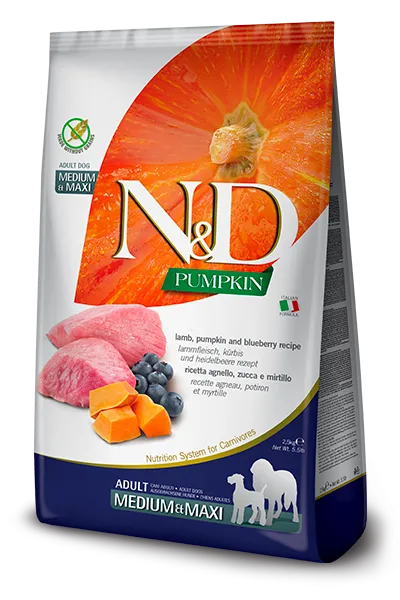 N&D Lamb & Blueberry Adult Medium & Maxi 12kg