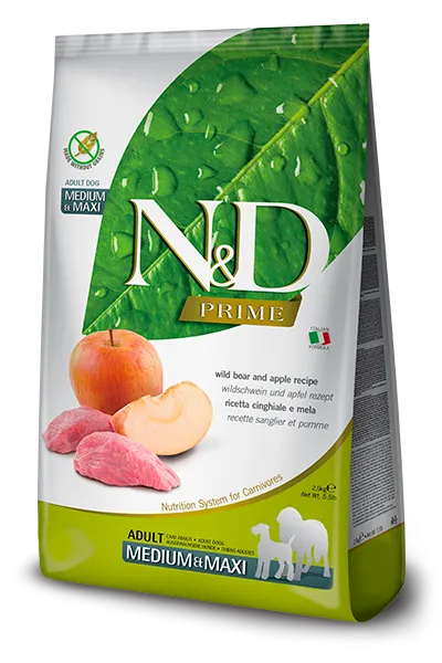 N&D Prime Wild Boar & Apple Adult Medium & Maxi 12kg